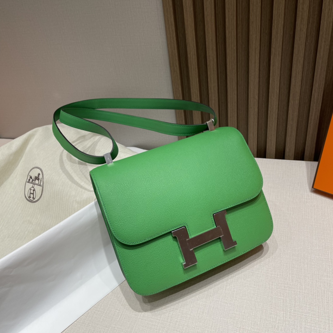 HERMES 爱马仕 Constance 24cm Epsom皮 1K 竹子绿Bamboo  生机勃勃 显高级的耐看高级绿
