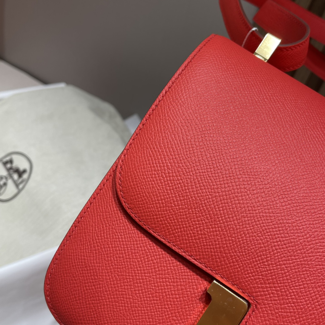 HERMES 爱马仕 Constance 康康 Constance 24cm Epsom皮 T5 西瓜红Rose Jaipur
