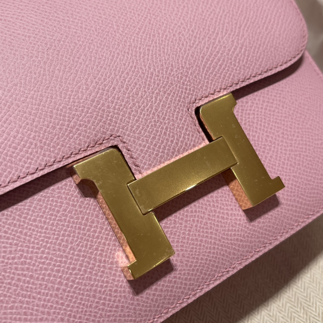 HERMES 爱马仕 Constance 18cm Epsom皮 X9 锦葵紫Mauve Sylvestre