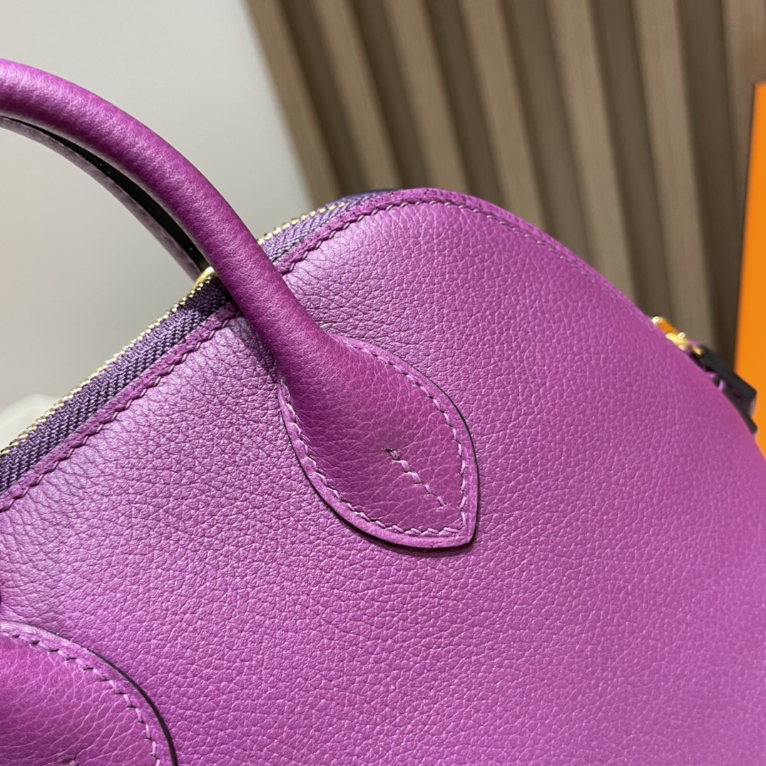 HERMES Bolide mini Evercolor皮 P9 海葵紫Anemone 可可爱爱 小个子也轻松驾驭