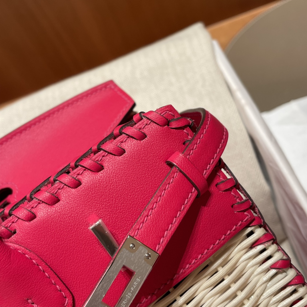 HERMES 爱马仕 Birkin Picnic 野餐包 限量版 夏天的快乐竟然是是竹子给的 Swift 90 覆盆子红
