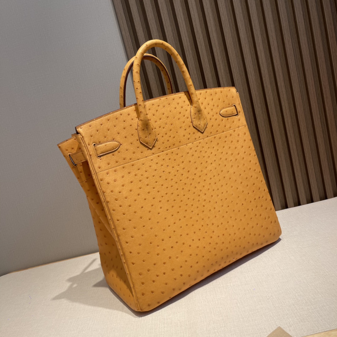 HERMES 爱马仕 超酷的HAC 40cm 鸵鸟自重可以接受 可以作为短途旅行袋 22 赛蜂皇 93 orange