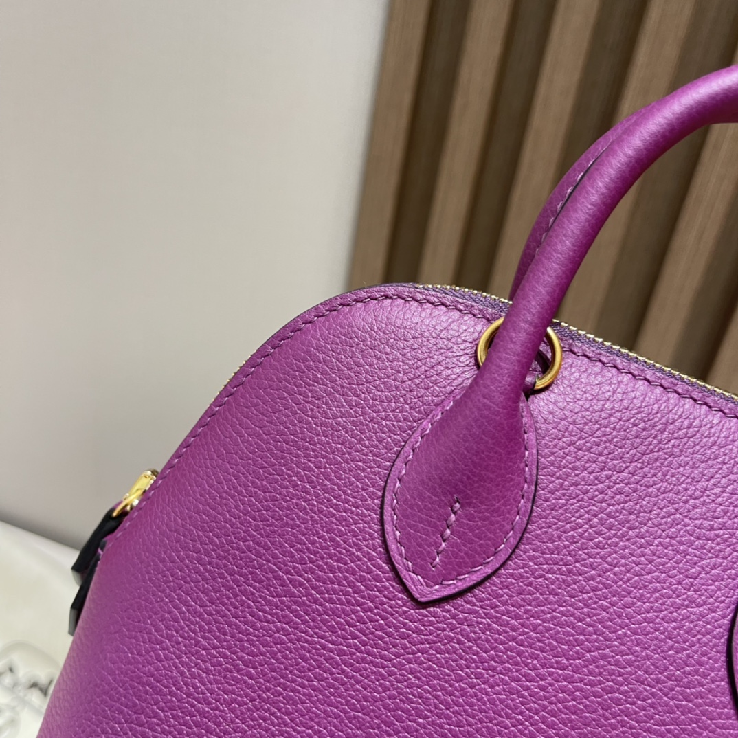 HERMES Bolide mini Evercolor皮 P9 海葵紫Anemone 可可爱爱 小个子也轻松驾驭