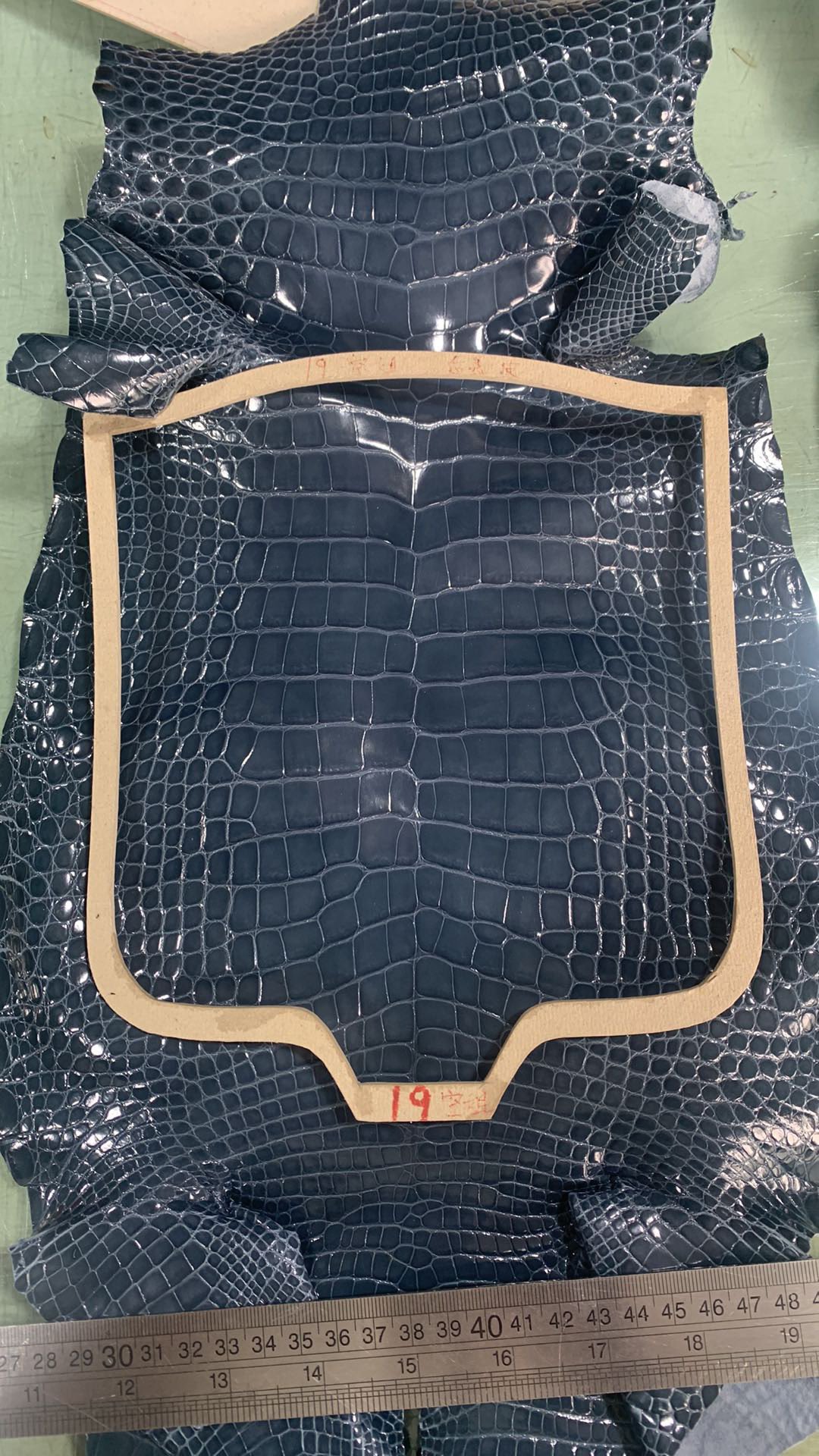 HERMES 爱马仕 N7 Bleu Tempete风暴蓝 特殊渠道鳄鱼皮 