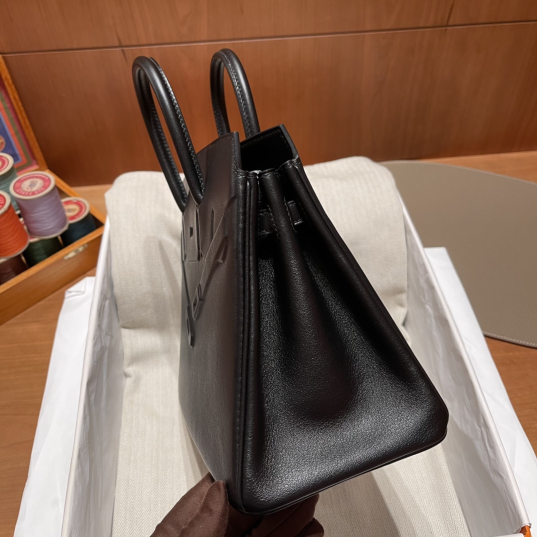 HERMES 爱马仕 幻影 /影子包 Birkin Shadow 89 黑色Noir 进口蜜蜡线 全手工制作