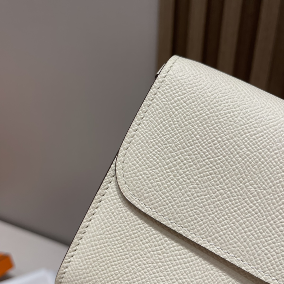 HERMES 爱马仕 Kelly to go Epsom皮 i2 Nata奶油白 康康/空姐 斜挎 Woc 进口蜜蜡线 全手工制作