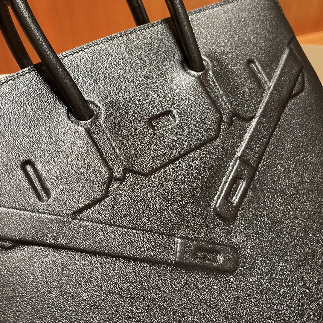 HERMES 爱马仕 幻影 /影子包 Birkin Shadow 89 黑色Noir 进口蜜蜡线 全手工制作