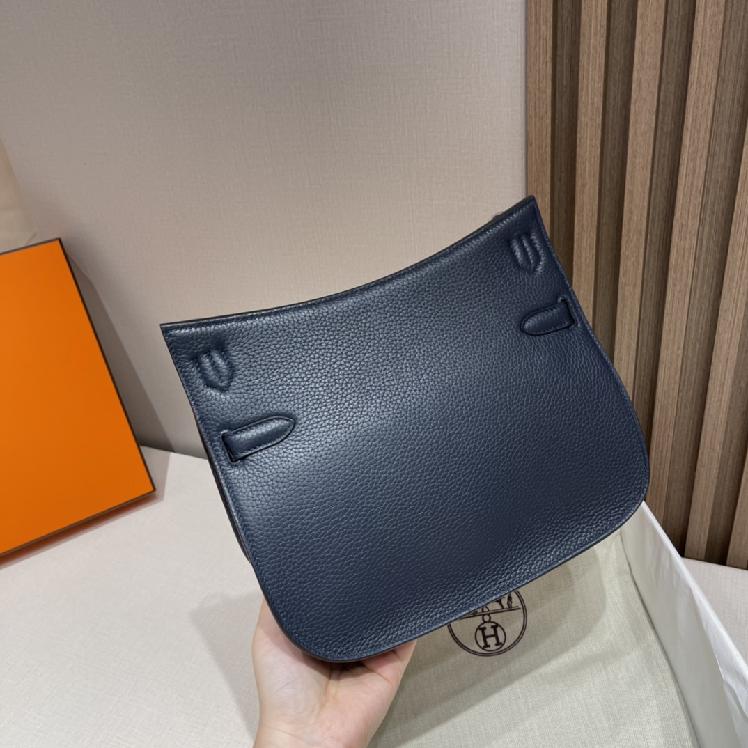 HERMES 爱马仕 Jypsiere吉普赛 28cm Clemence皮 2Z Bieu Nult午夜蓝 进口蜜蜡线 全手工制作