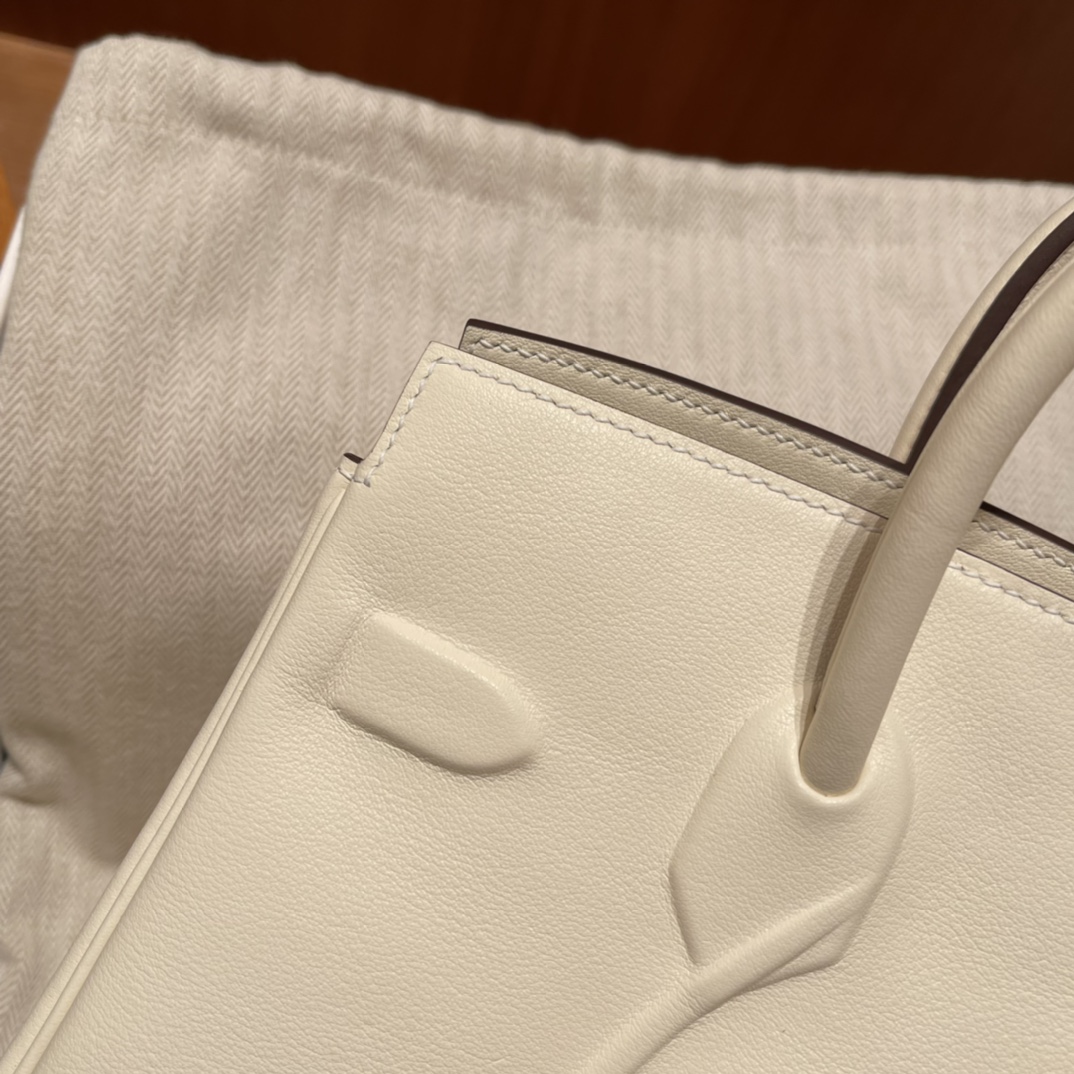 HERMES 爱马仕 幻影 /影子包 Birkin Shadow i2 奶油白Nata 进口蜜蜡线 全手工制作