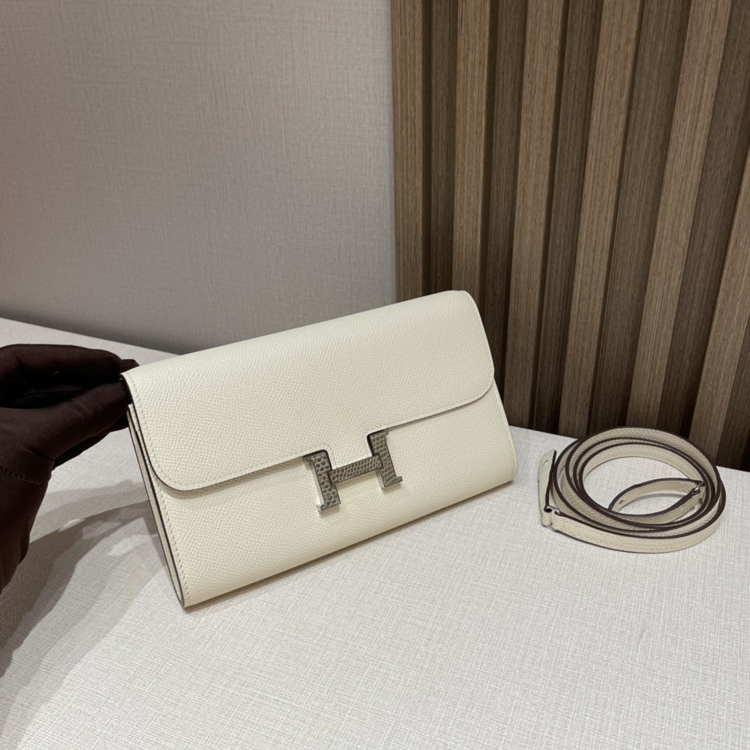 HERMES 爱马仕 Kelly to go Epsom皮 i2 Nata奶油白 康康/空姐 斜挎 Woc 进口蜜蜡线 全手工制作