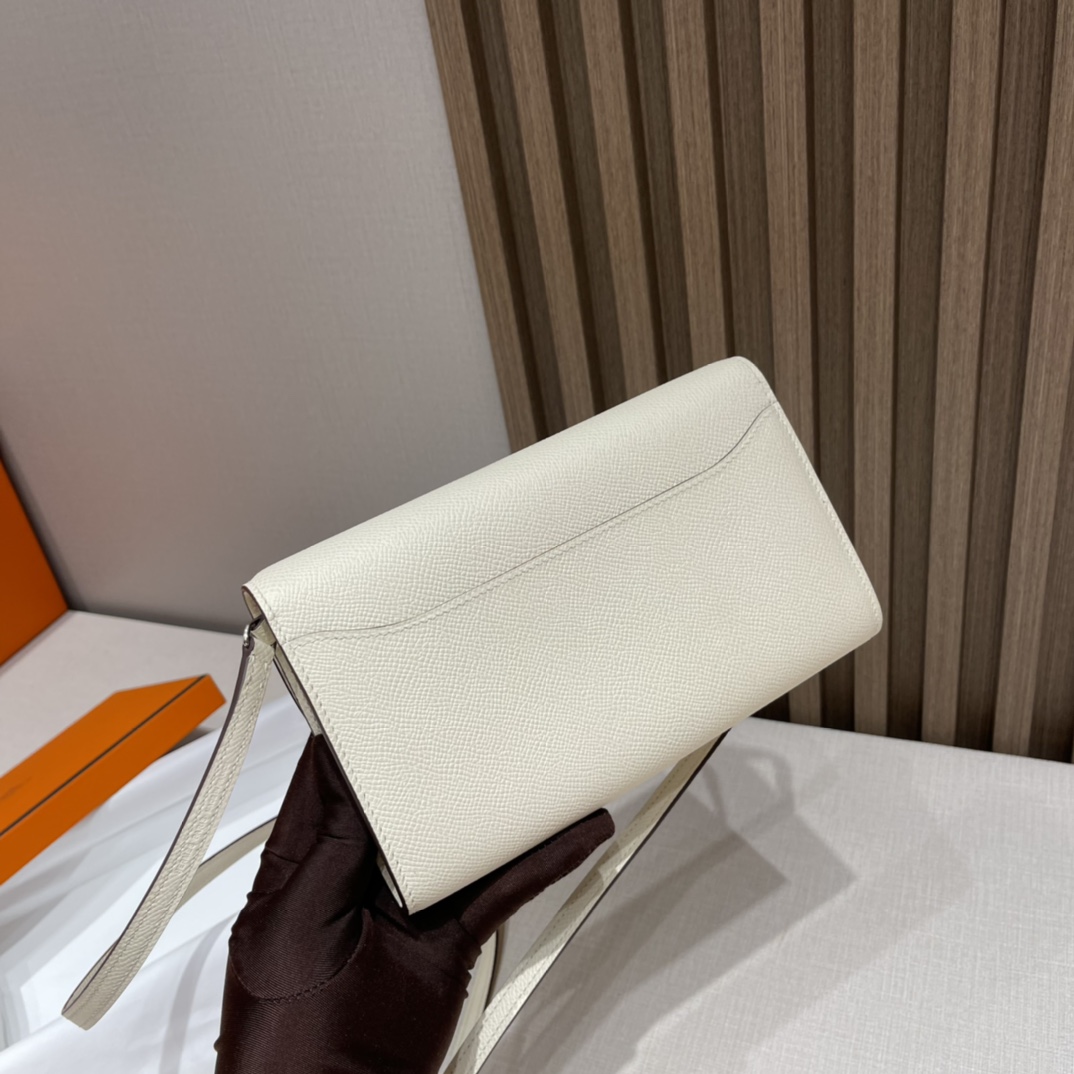 HERMES 爱马仕 Kelly to go Epsom皮 i2 Nata奶油白 康康/空姐 斜挎 Woc 进口蜜蜡线 全手工制作