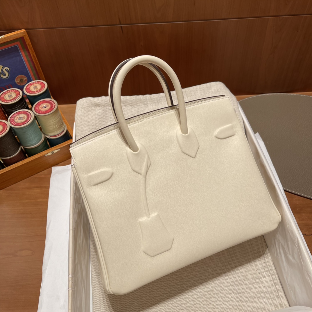 HERMES 爱马仕 幻影 /影子包 Birkin Shadow i2 奶油白Nata 进口蜜蜡线 全手工制作