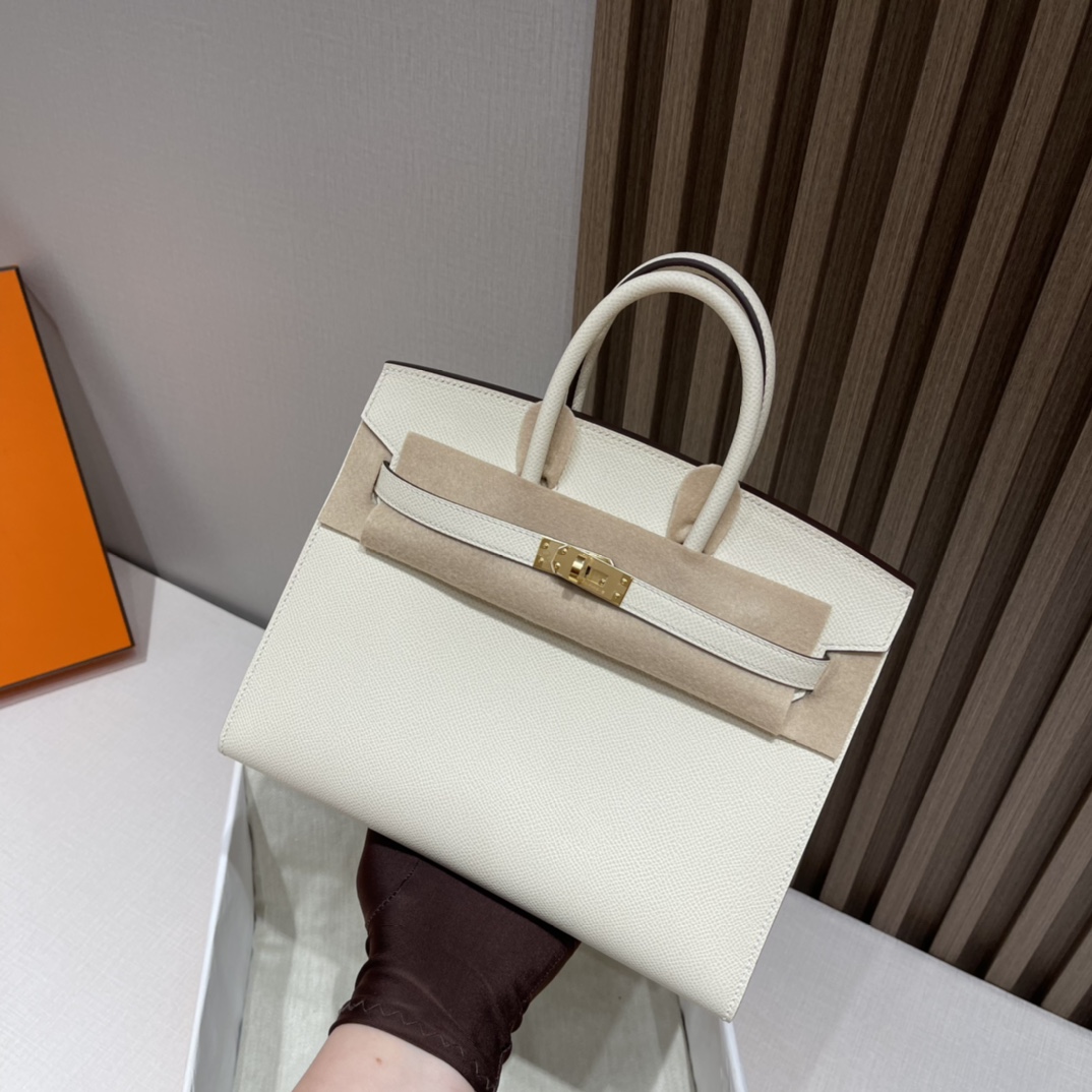 HERMES 爱马仕 Birkin Sellier 外缝 Epsom皮 i2 奶油白Nata 美到哭泣 nata真的很温柔 干干净净的 进口蜜蜡线 全手工制作