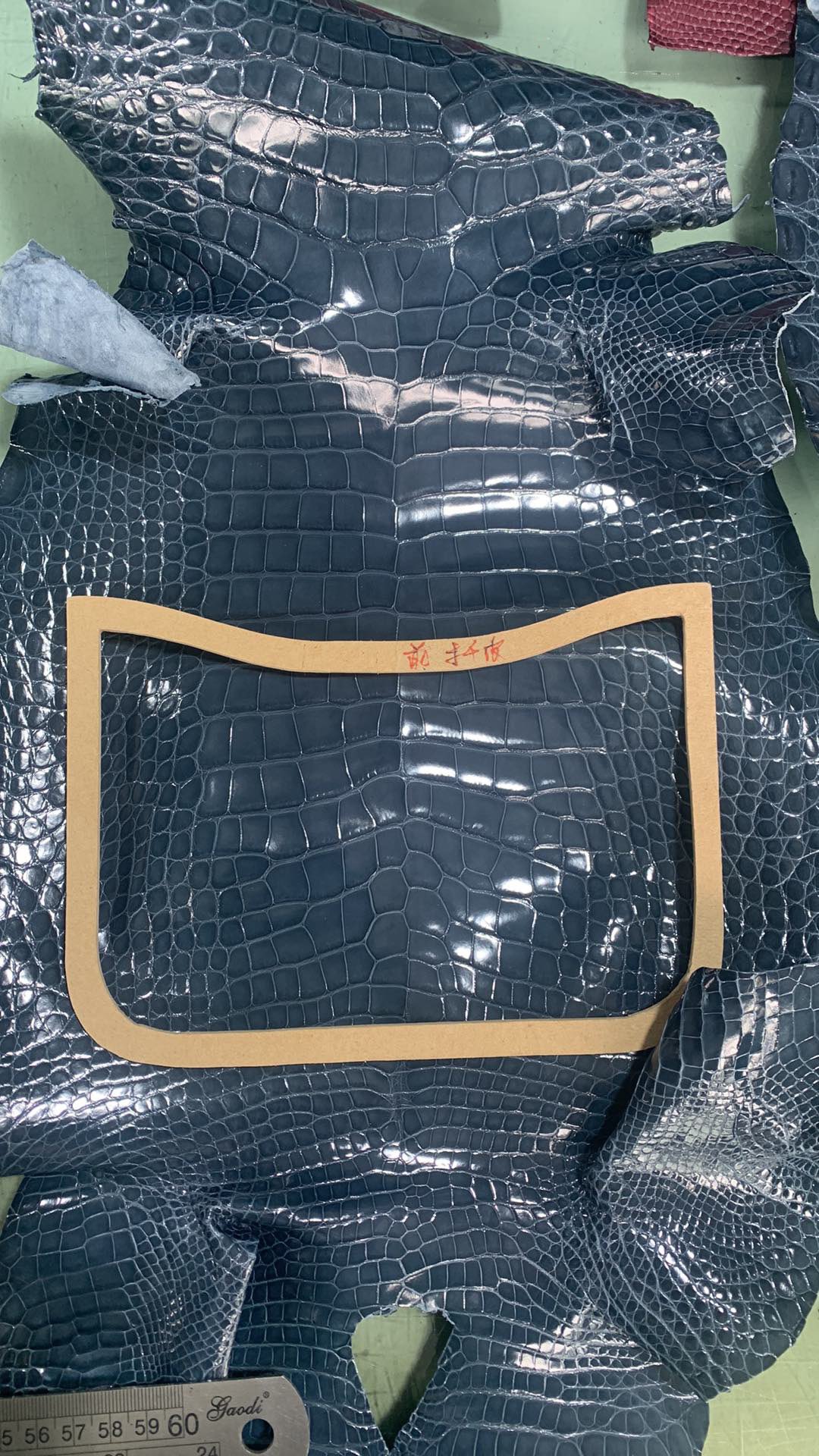 HERMES 爱马仕 N7 Bleu Tempete风暴蓝 特殊渠道鳄鱼皮 