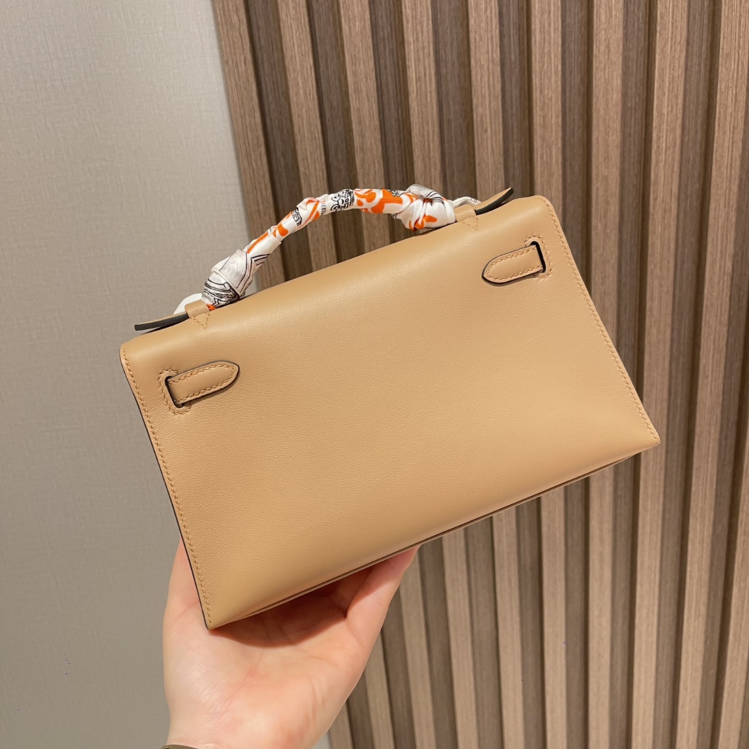 HERMES 爱马仕 Kelly pochette Epsom皮 0M 玛萨拉茶色Chai 巨好用的一代 进口蜜蜡线 全手工制作