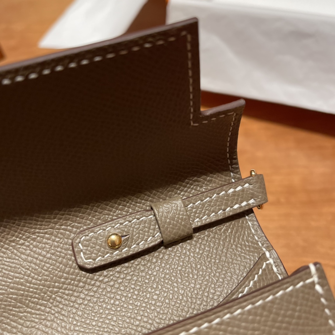 HERMES 爱马仕 Kelly to go Epsom皮 8C Gri Elephant 大象灰 一生推的小斜挎 进口蜜蜡线 全手工制作
