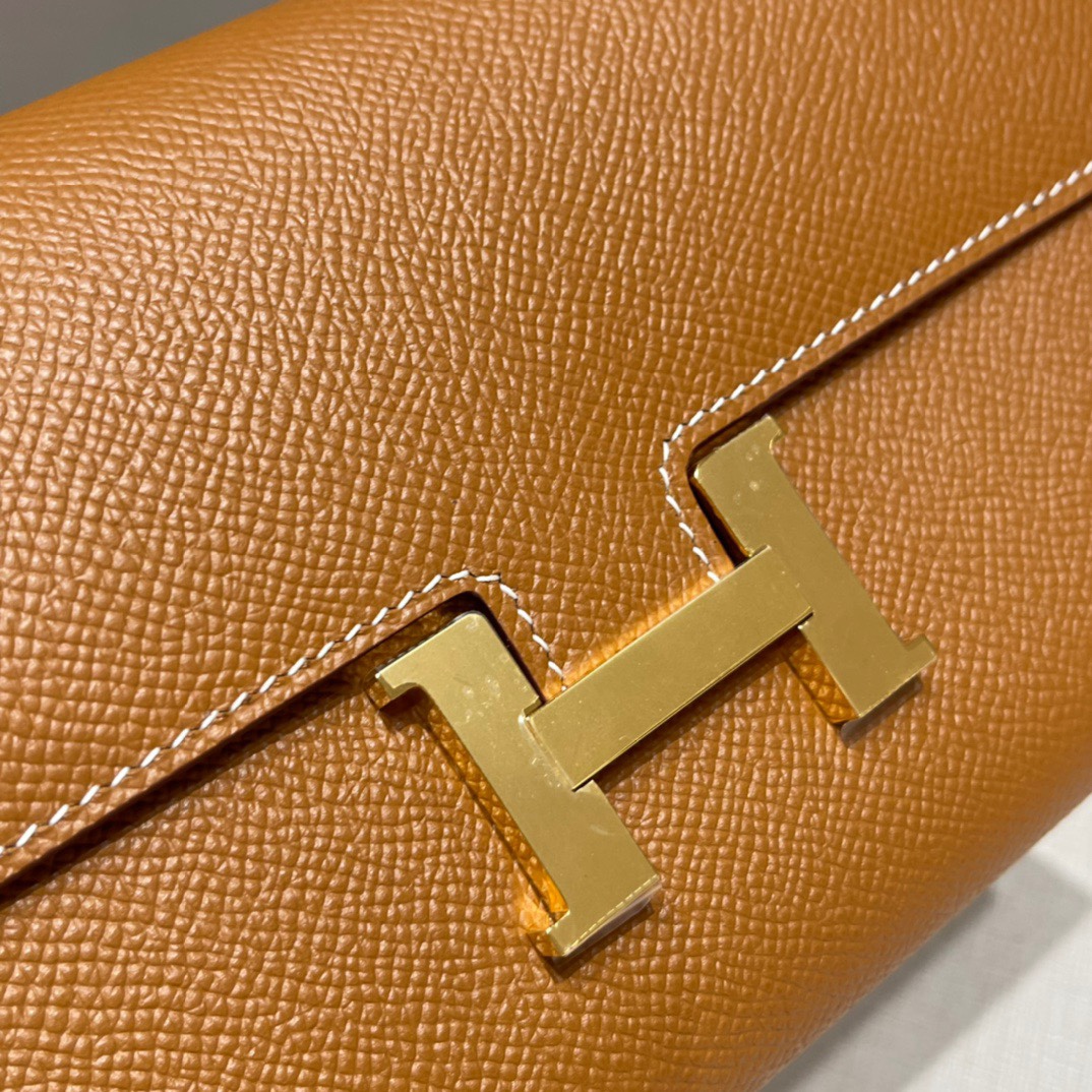 HERMES 爱马仕 Constance to go CK37 金棕色 19cm 金扣 Birkinx娇娇名品