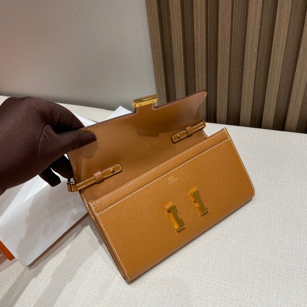 HERMES 爱马仕 Constance to go CK37 金棕色 19cm 金扣 Birkinx娇娇名品