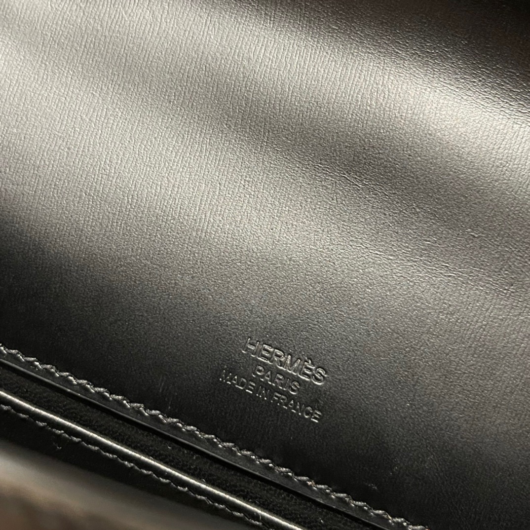 HERMES 爱马仕Mini Kelly 1代 迷你凯莉 89 Nior 经典黑色 22cm 枪扣 BOX皮 Birkinx娇娇名品
