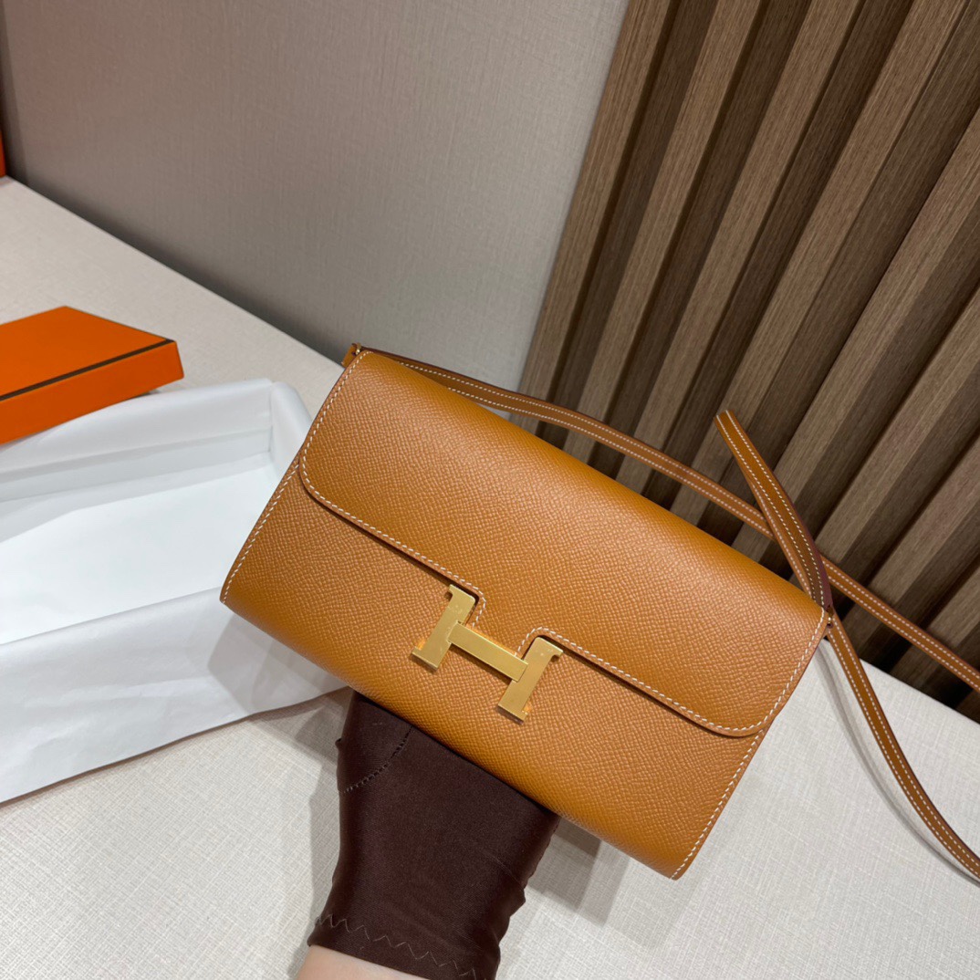 HERMES 爱马仕 Constance to go CK37 金棕色 19cm 金扣 Birkinx娇娇名品