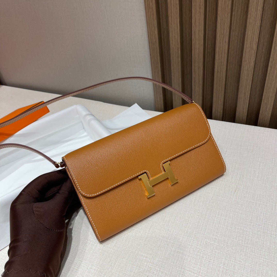 HERMES 爱马仕 Constance to go CK37 金棕色 19cm 金扣 Birkinx娇娇名品