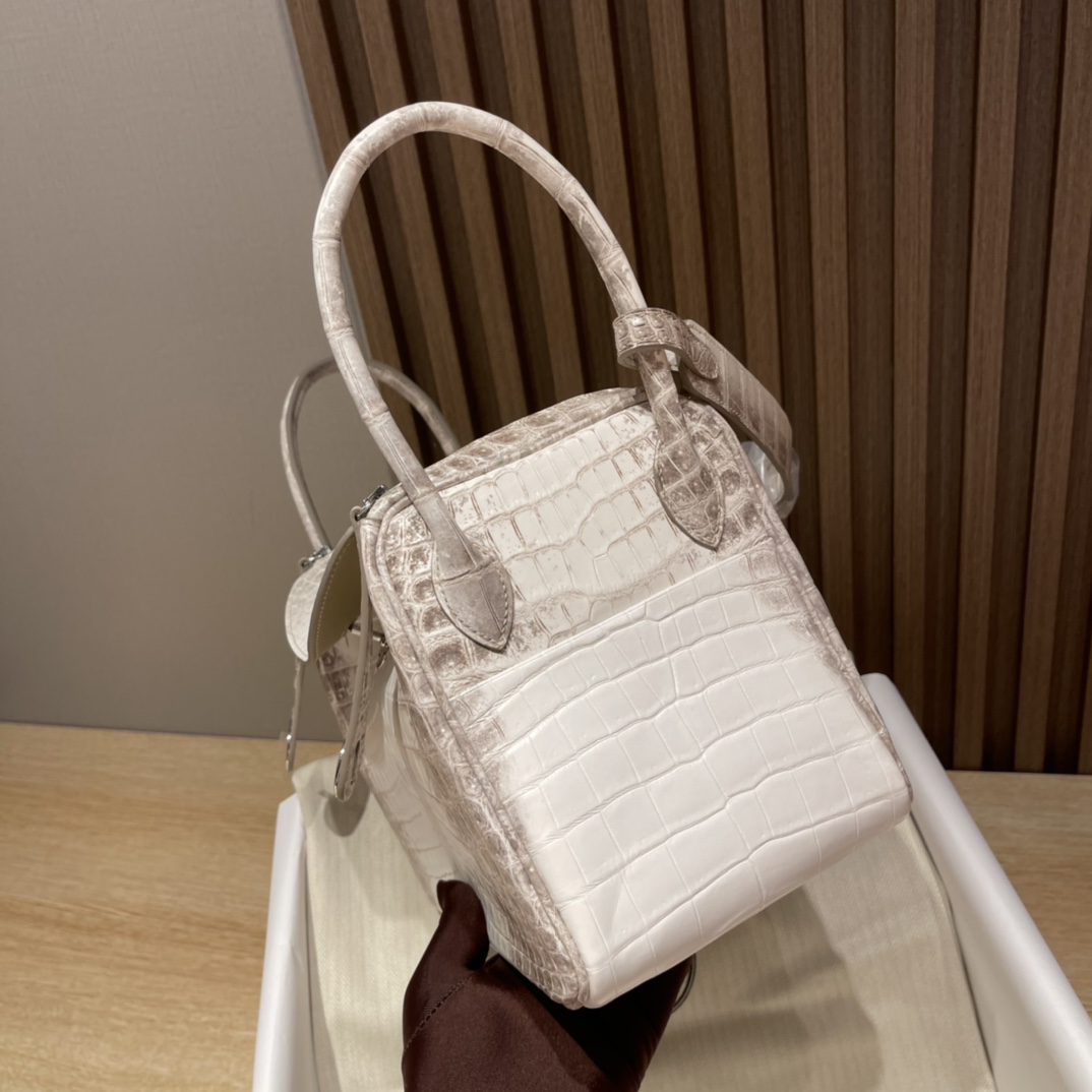 HERMES 爱马仕 【现货】 Alligator 美洲鳄 Mini Lindy 1 Himalaya喜马拉雅
