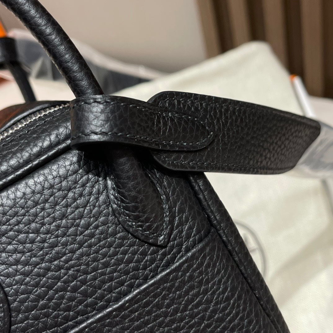 HERMES 爱马仕 【现货】 Mini Lindy TOGO皮 89 Nior 经典黑