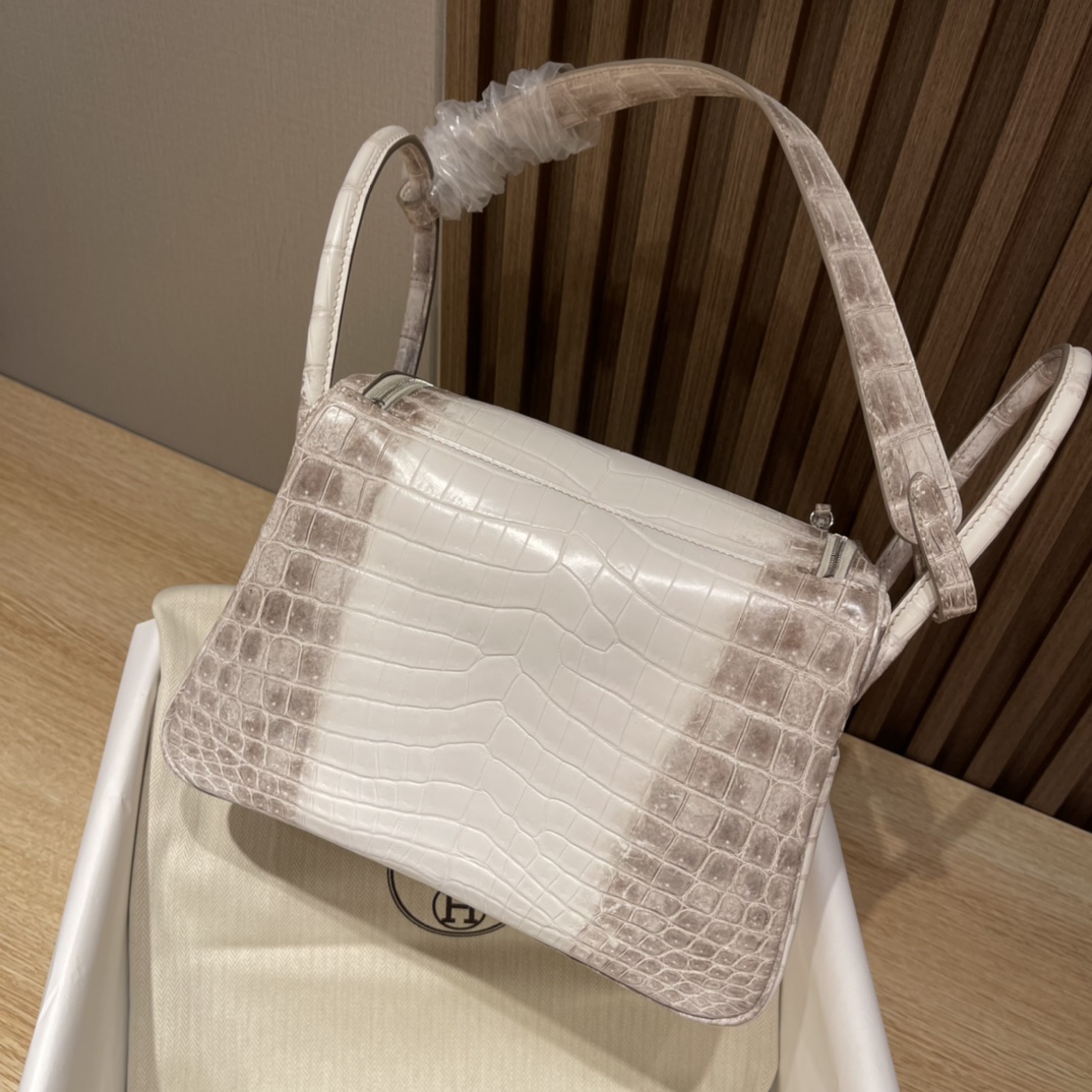 HERMES 爱马仕 【现货】 Alligator 美洲鳄 Mini Lindy 1 Himalaya喜马拉雅