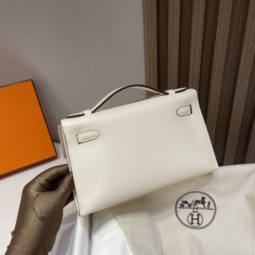 HERMES 爱马仕Mini Kelly 1代 i2 奶油白 22cm 金扣 Swift皮 Birkinx娇娇名品