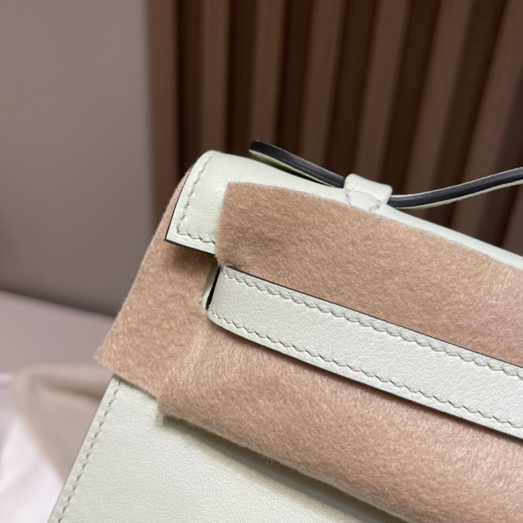 HERMES 爱马仕Mini Kelly 1代 0S 气泡绿 22cm 银扣 Swift皮 Birkinx娇娇名品