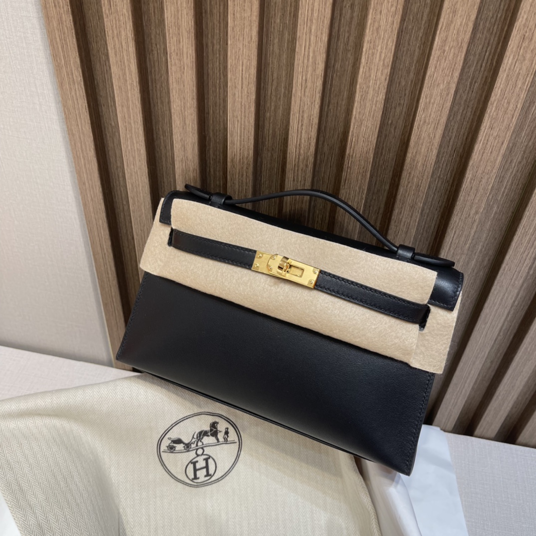 HERMES 爱马仕Mini Kelly 1代 CC89 Nior 经典黑 22cm 金扣 Swift皮 Birkinx娇娇名品