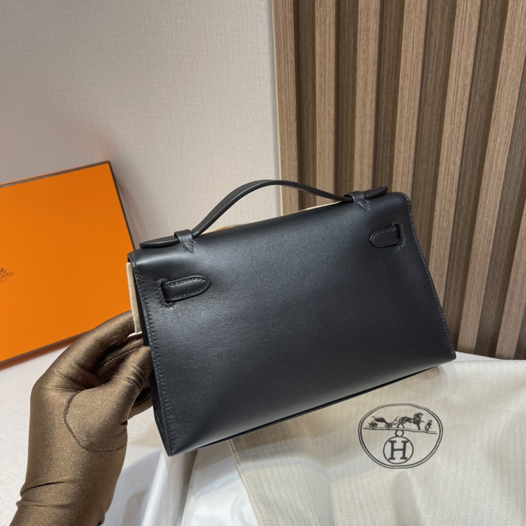HERMES 爱马仕Mini Kelly 1代 CC89 Nior 经典黑 22cm 金扣 Swift皮 Birkinx娇娇名品