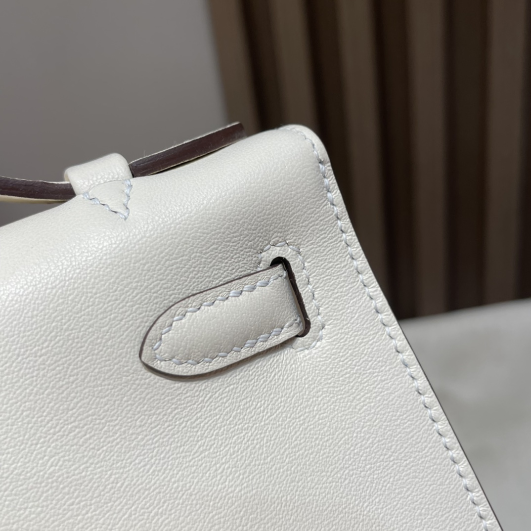 HERMES 爱马仕Mini Kelly 1代 i2 奶油白 22cm 金扣 Swift皮 Birkinx娇娇名品