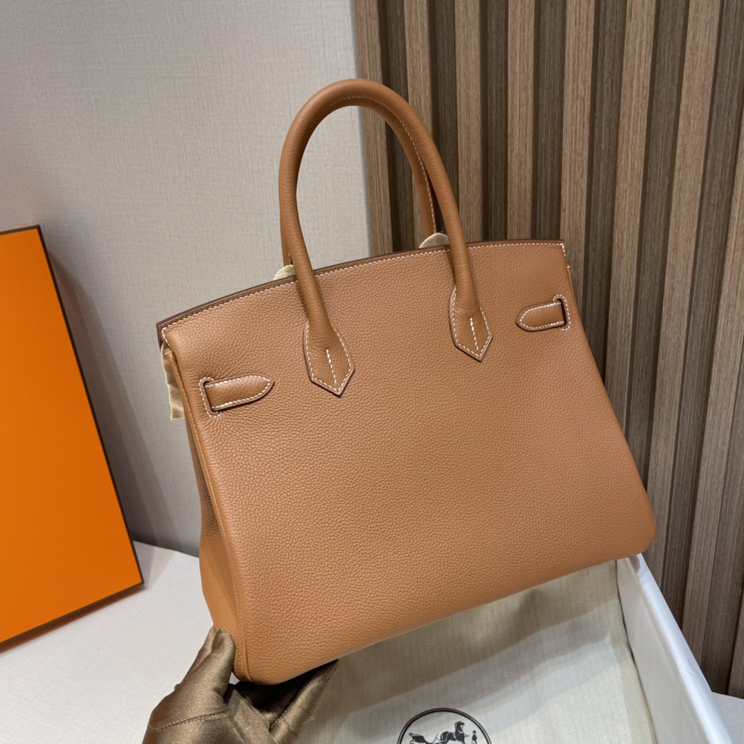 HERMES 爱马仕 Birkin 30cm togo皮 37 金棕Gold 金扣