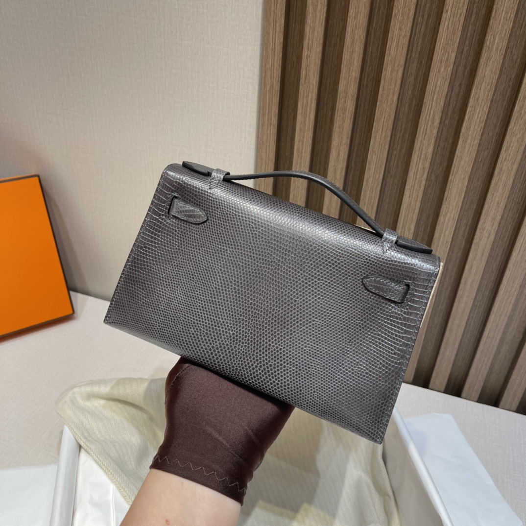 HERMES 爱马仕Mini Kelly 1代 迷你凯莉 81 Gris Tourterelle 斑鸠灰 蜥蜴皮 Birkinx娇娇名品