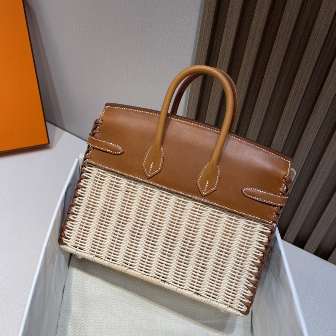 HERMES 爱马仕 Birkin Picnic 野餐包 限量版 CK37 金棕色 高级感拉满 口蜜蜡线 全手工制作