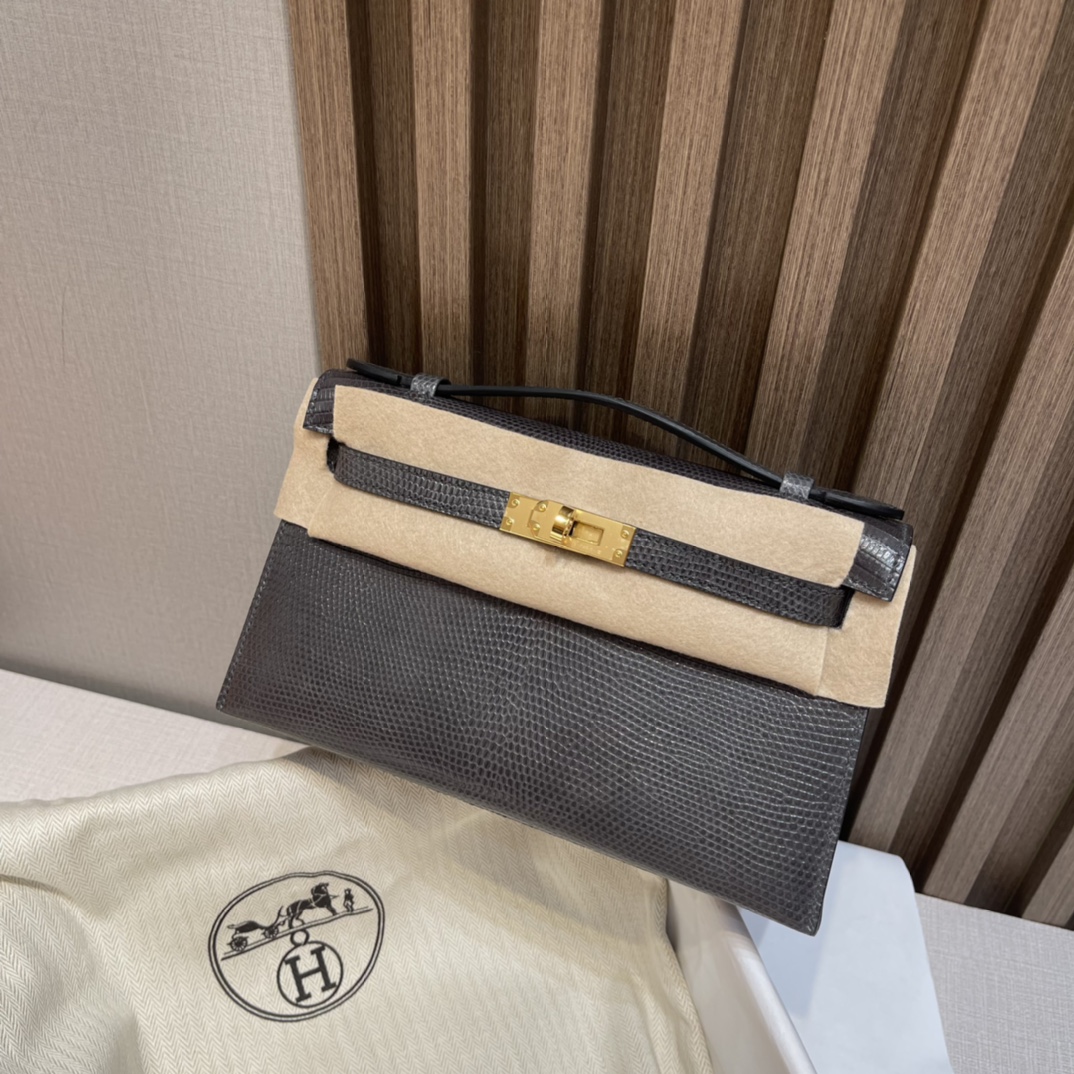 HERMES 爱马仕Mini Kelly 1代 迷你凯莉 81 Gris Tourterelle 斑鸠灰 蜥蜴皮 Birkinx娇娇名品