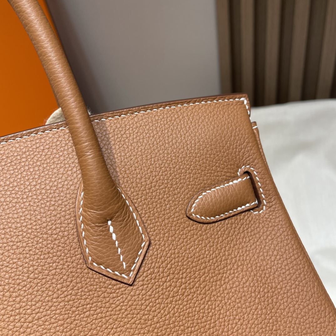 HERMES 爱马仕 Birkin 30cm togo皮 37 金棕Gold 金扣