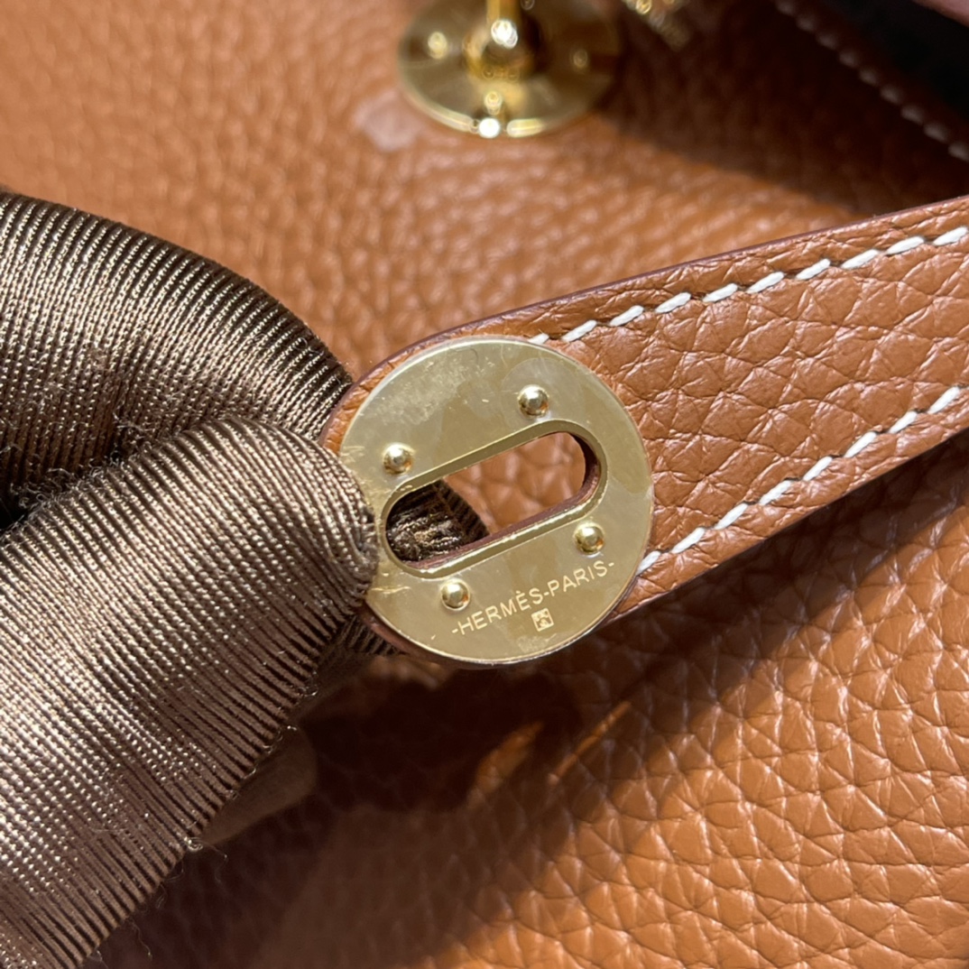 HERMES 爱马仕 Mini Lindy CK37 金棕色 Togo皮 20cm 娇娇名品