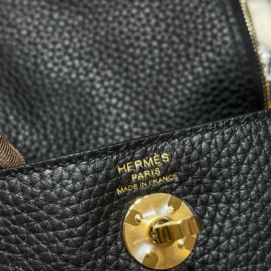 HERMES 爱马仕 Lindy 18cm 89 Nior 经典黑 TOGO 进口蜜蜡线 全手工制作