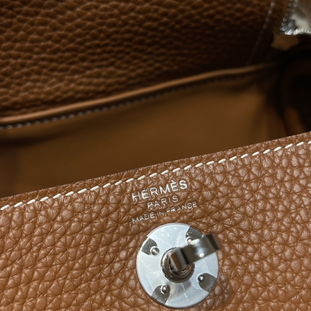 HERMES 爱马仕 Mini Lindy CK37 金棕色 Togo皮 20cm 娇娇名品