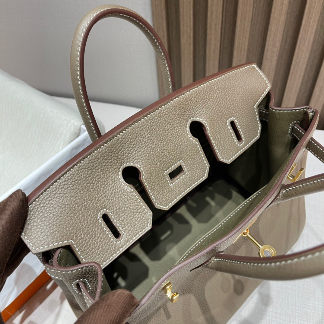 HERMES 爱马仕 Birkin 25cm 8C Gri Elephant 大象灰 进口蜜蜡线 全手工制作 娇娇名品