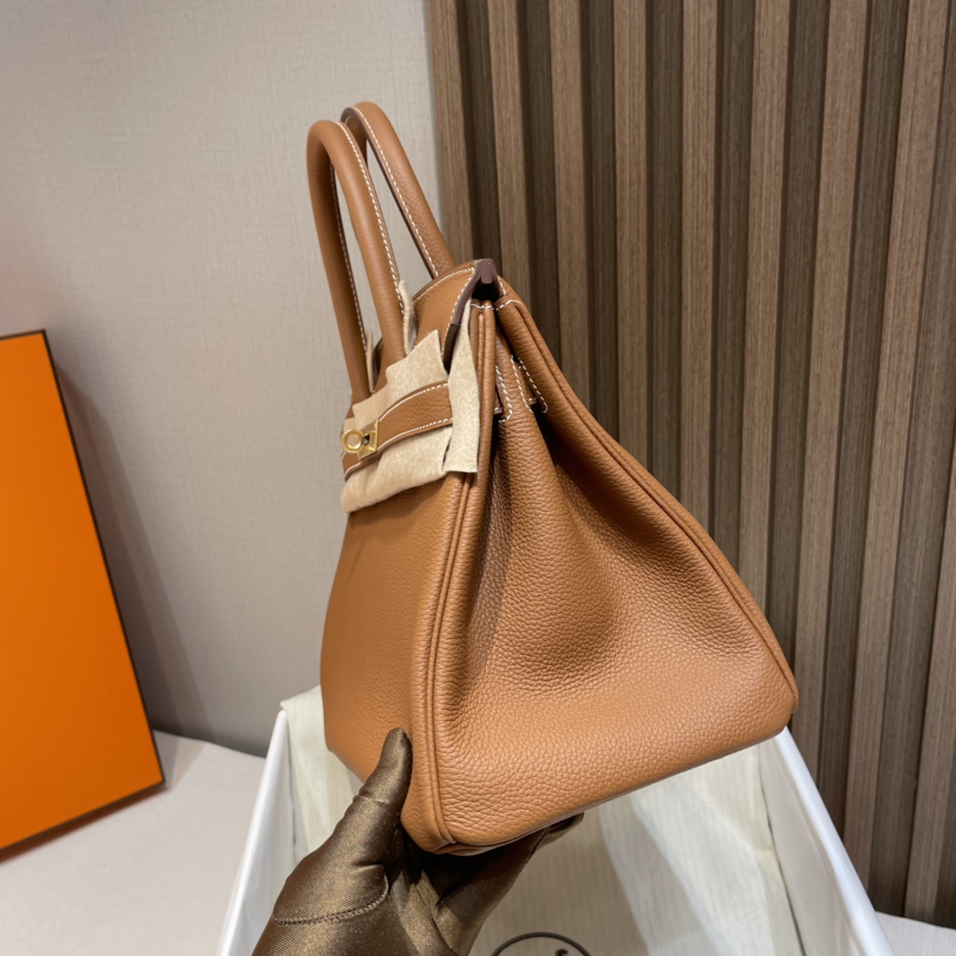 HERMES 爱马仕 Birkin 30cm togo皮 37 金棕Gold 金扣