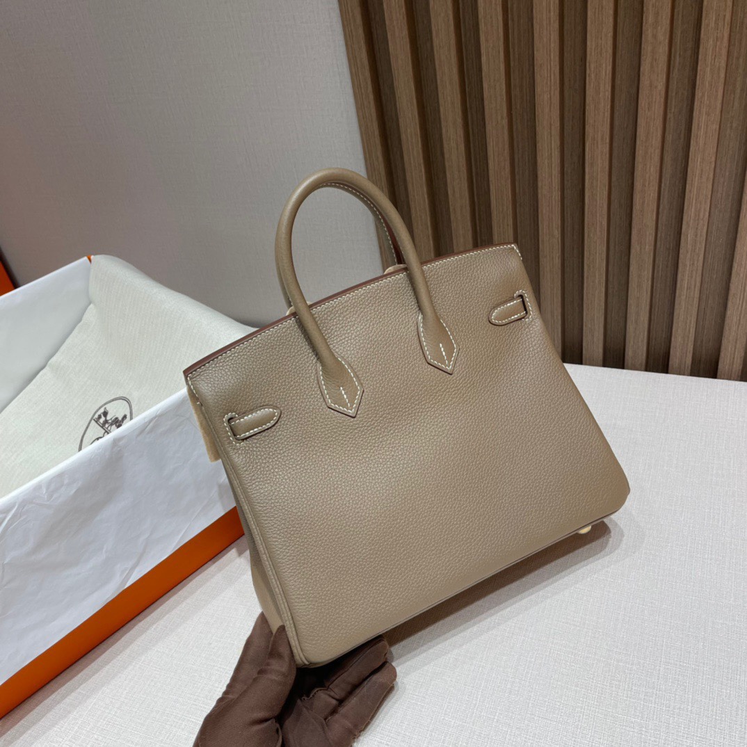 HERMES 爱马仕 Birkin 25cm 8C Gri Elephant 大象灰 进口蜜蜡线 全手工制作 娇娇名品