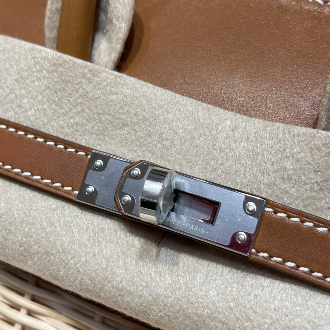 HERMES 爱马仕 Birkin Picnic 野餐包 限量版 CK37 金棕色 高级感拉满 口蜜蜡线 全手工制作