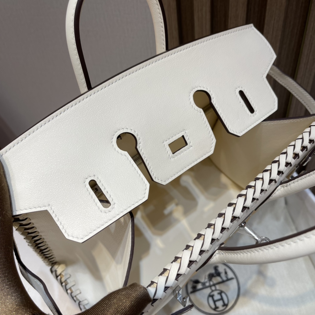 HERMES 爱马仕 Birkin Picnic 野餐包 限量版  i2 奶油白Nata 高级感拉满 口蜜蜡线 全手工制作