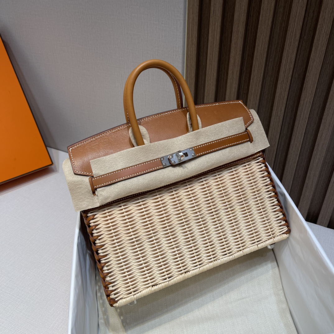 HERMES 爱马仕 Birkin Picnic 野餐包 限量版 CK37 金棕色 高级感拉满 口蜜蜡线 全手工制作