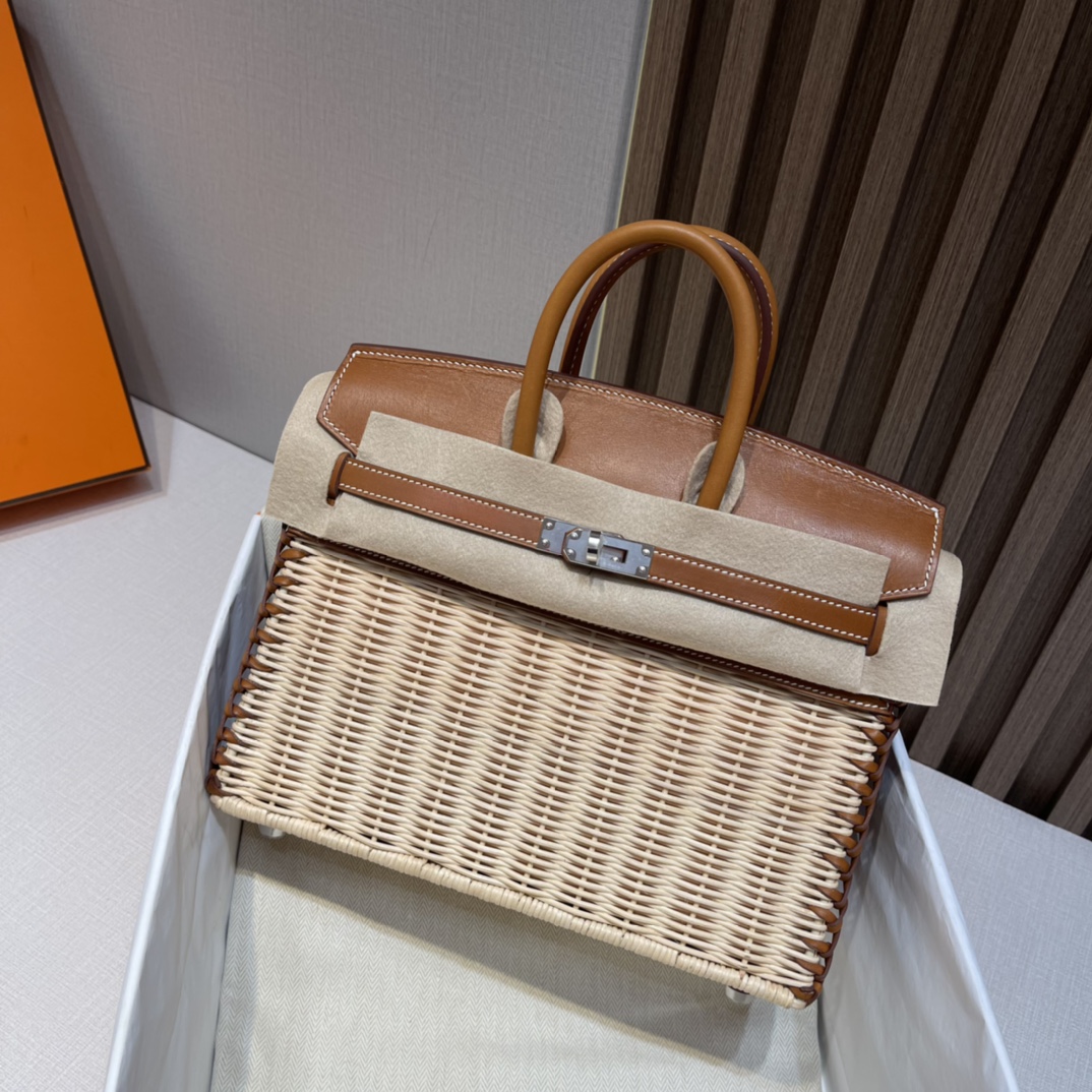 HERMES 爱马仕 Birkin Picnic 野餐包 限量版 CK37 金棕色 高级感拉满 口蜜蜡线 全手工制作